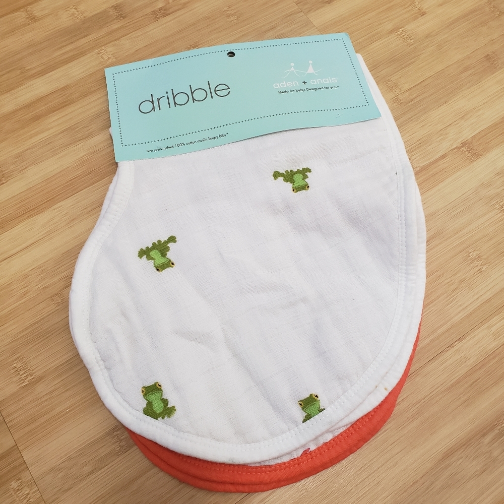 aden + ani dribble muslin burpy bibs